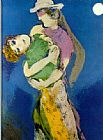 Marc Chagall Lovers in the Moonlight